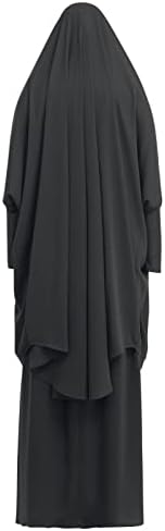 ملابس صلاة للنساء المسلمات من ايكاديكس، عباية اسلامية وتنورة ماكسي + حجاب خمار من قطعتين - الصورة 26