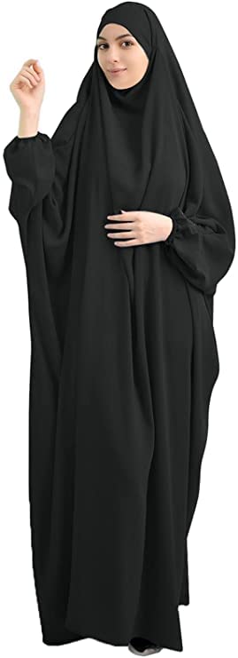 إسدال إسلامي للنساء للصلاة من بوجون بتصميم من قطعة واحدة يغطي كامل الجسم مزود بحجاب، قفطان صلاة مناسب لليالي رمضان والحفلات - الصورة 7