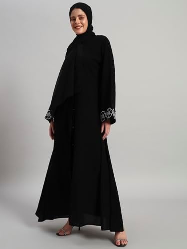 عباية أنيقة للنساء مع حجاب بتصميم مطرز يجمع بين الاحتشام والأناقة تغطي الجسم بالكامل - الصورة 23