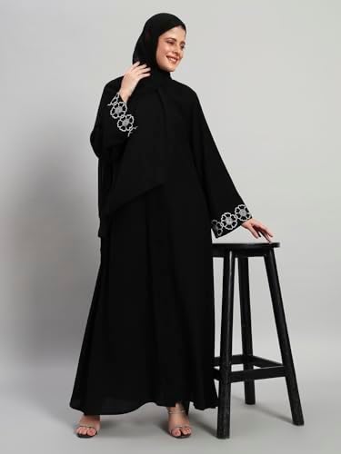 عباية أنيقة للنساء مع حجاب بتصميم مطرز يجمع بين الاحتشام والأناقة تغطي الجسم بالكامل - الصورة 27